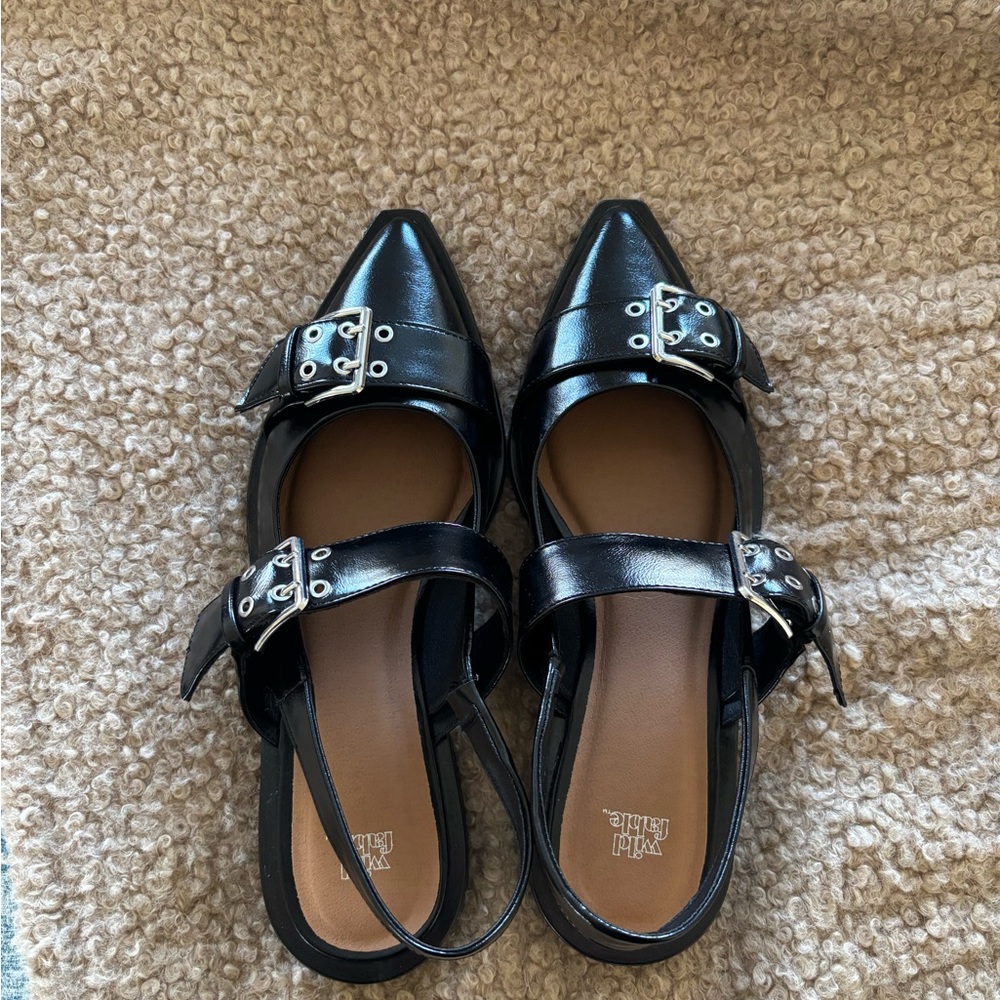 Wild Fable Black Buckle Strap Women's Shoes